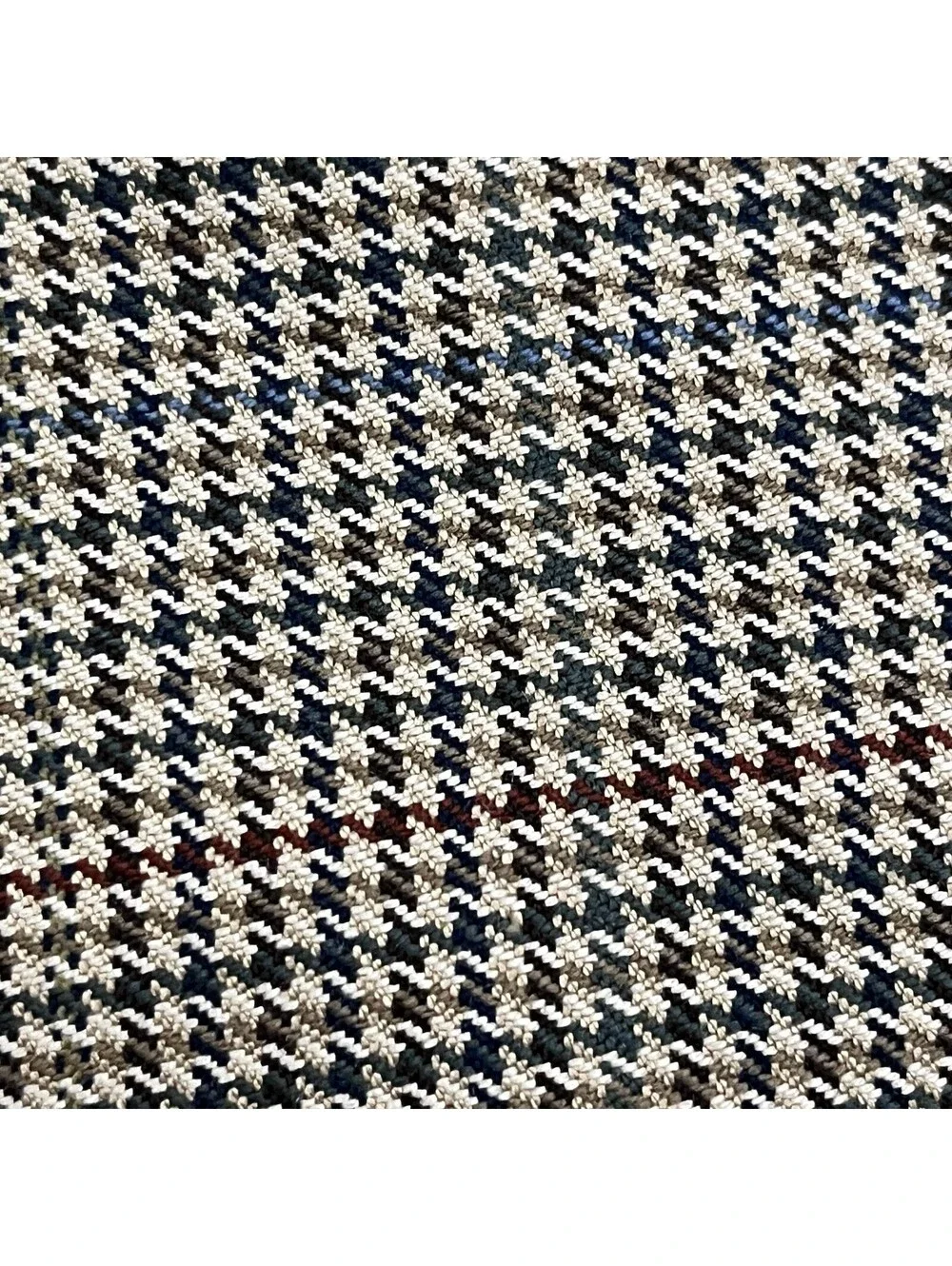 TravelSmith Beige Houndstooth Blazer 48R Men’s Sport Coat Classic Silk Wool Prep